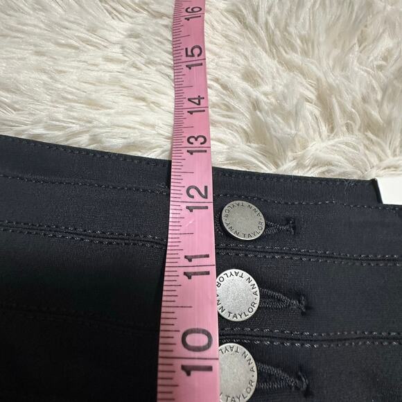 Ann Taylor " The Skinny " High Rise Black 3 Button Pants Sz 8 NWT - Picture 12 of 13
